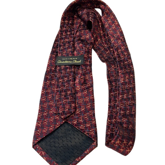 Christians Closet Men's Neck Tie Jesus Christ Cross Fish - Picture 3 of 5